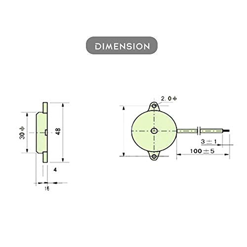 DC 3-24V Elektronische Buzzer Alarm Geluid, Continu geluid, Lange Beep (5 PCS) + 9V Block Plug Connection Cable 5