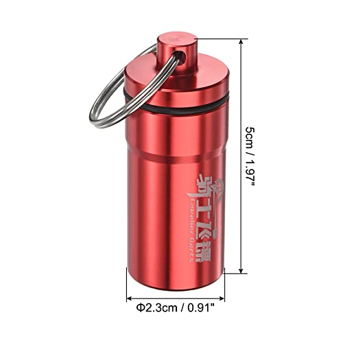 Draagbare Dart Accessoires Opbergdoos, Aluminium Dart Zachte Tips Opbergdoos met sleutelhanger voor Dart Flight Beschermers, O-ringen, Rood