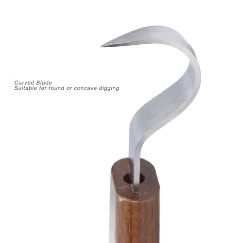 Houtsnijwerk, gebogen beitel met platte handgreep, gebogen lemmet, hoge hardheid, holen lepel voor het maken van fijne graveergereedschap, 420 rosvrij staan beitel voor 5