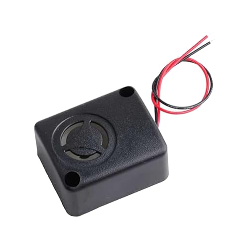 2st 12V DC Mini Piezo Alarm Siren, 110dB Verzekeringen Lockers Anti-diefstal Alarm High-Decibel Buzzer voor auto (zwart)