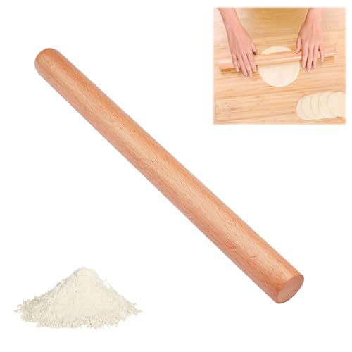 Houten rollende pin, beuken hout rollende pin natuurlijke logboeken geen handvat gebruikt hout voor taarten gebak brood koekjes maken shortcrust gebak