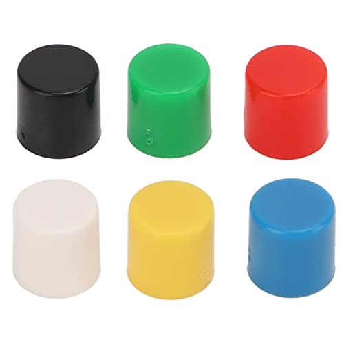 180 Pièces Breadboard Tact Tactiele Drukknop Cap 6 Kleuren ABS Plastic Drukknop Ronde Hoes voor Vervanging