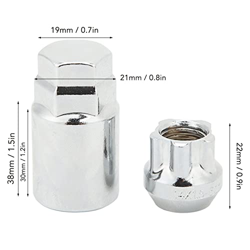 Wheel Lock Wheel Nuts, Roestvrij stalen Cone Seat Wheel Lock Wiel Lock Wheel Nuts Bolts Kit Vervanging voor 3 Y S X 5