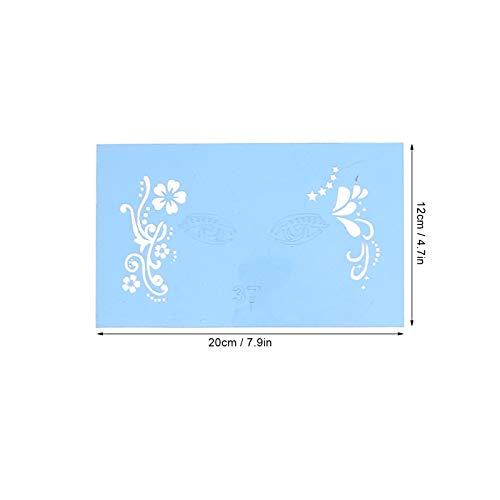 Gezicht Schilderen Stencils 12 stuks DIY Herbruikbare PET Stencils voor Gezicht Schilderen, Tattoo Stencils voor Carnaval, Party, Body Painting, 20 x 12 cm 4