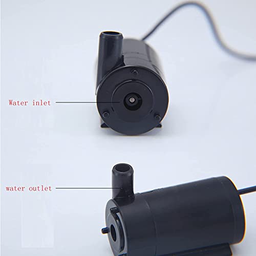 3pcs DC 3V 5V Mini Submersible Motor Pump DC Microfoon, DC Mini Waterpomp, Brushless + 3 m, Transparante slang voor Aquarium, Tuin, Planten, Bloem