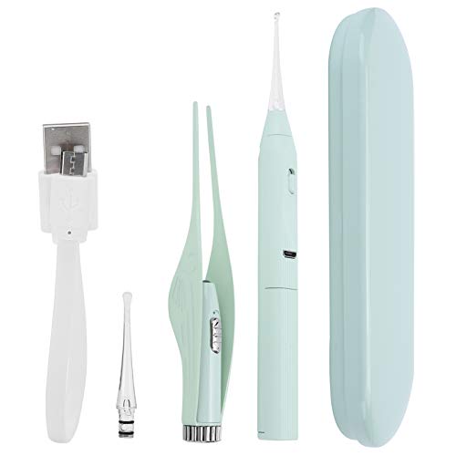 Ear Curette Earpick Kit met zaklamp, Earwax Eliminator LED Light Tweezers voor het verwijderen van oorwas voor kinderen Volwassenen en ouderen met opbergdoos