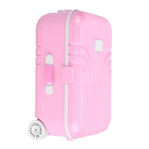 Crazy Shopping Suitcase voor kinderen leuke Plastic Rolling Suitcase Mini Bagage Box(Roze), roze