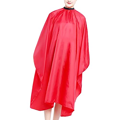 Kapper, Unisex Waterdicht Haarverf Kaap, Haar Cutting Cape Verstelbaar voor Salon Barber Styling (rood) 140 X 120cm