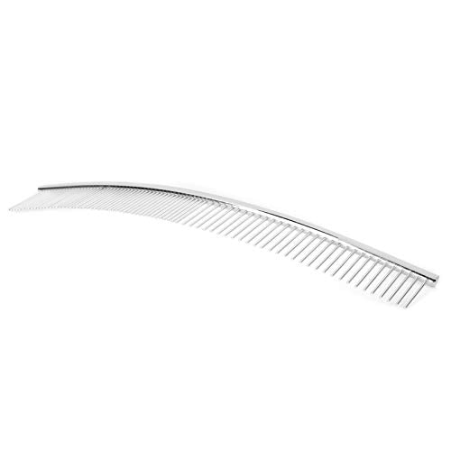 Stainless Steel Curved Dog Comb, Pet Hair Knot Removal Brush, Metalen Crescent Beauty Care Tool (Half Thin en Half Dense Curved Comb)