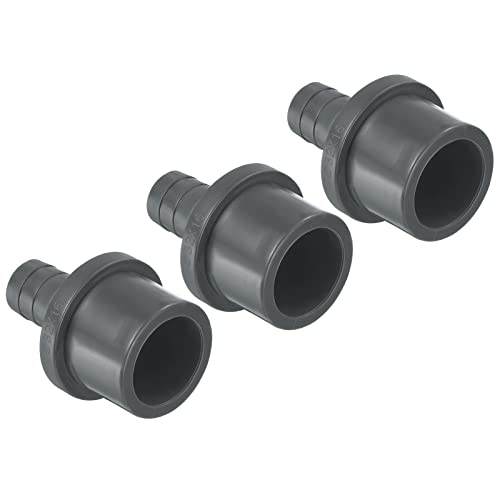 UPVC Reducer Pipe Fitting 32x16mm, 3 Pack Straight Coupling Adapter Connector, Grey