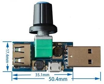 3 x USB Ventilator Snelheidsregelaar 5W Mini Ventilator Snelheidsregelaar DC 5V traploze USB Fan Speed Controller DC 4-12V naar 2.5-8V Switch 3