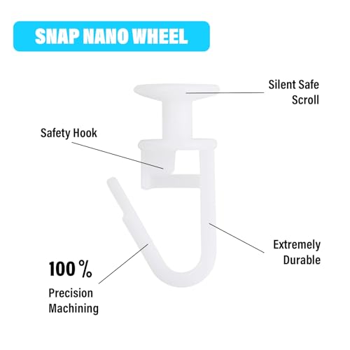 100 stuks Plastic gordijn haken, 1 inch White Rail schuifhaken, Track Wool Pulleys Glider Hook voor douche gordijnen 4
