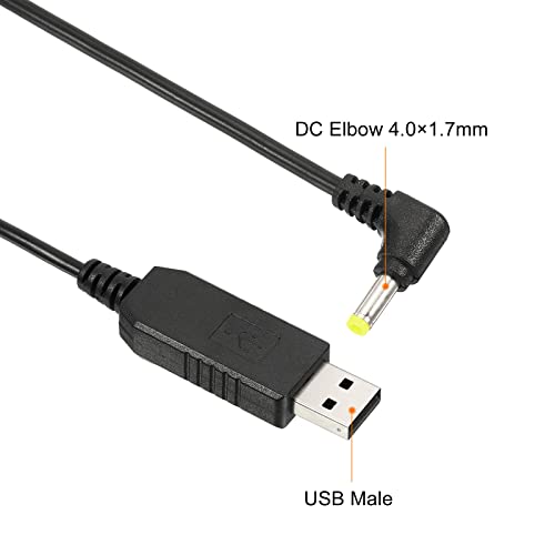 6W 1A USB Up Voltage Inverter, DC 5V naar DC 12V Power Adapter 90 graden hoek 4 x 1.7mm Kabel voor Router LED Lamp Speakers 3