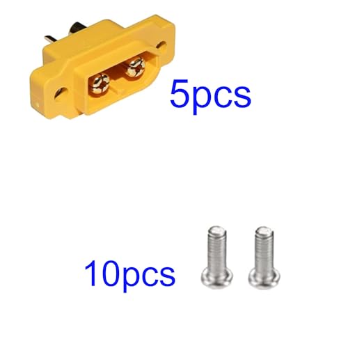 5 paar XT60E-M XT-60 Plugs Man XT60E-M Flush-Mount Plug Lipo Batterijconnectoren 2 Pin Connector Kabelplug voor modellen DIY