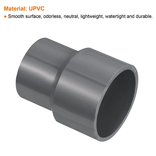 PVC Reducer Pipe Fitting 40x32mm, 6 Pack Straight Koppelaar Connector, Grey 4