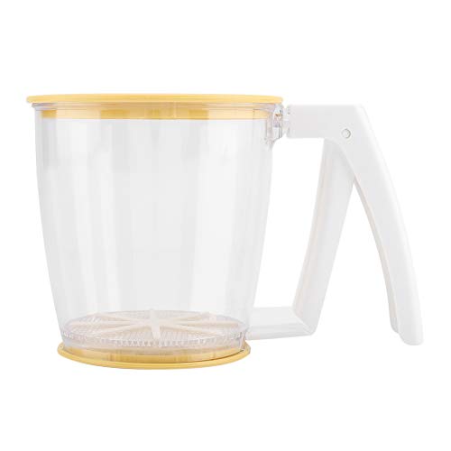 Handheld Cup meel Sieve Sieve poeder Mesh Sieve Baking Hulpmiddelen met deksel