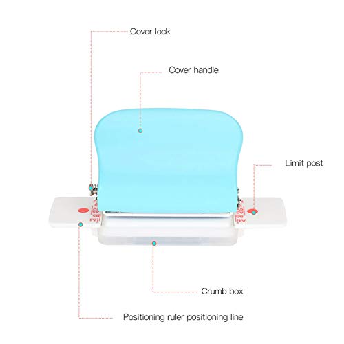Verstelbare 6-Hole Punch Paper Puncher voor A4 maat 6 Ring Binder Planner invoegt bijvullen pagina's Papier ponsmachines 5