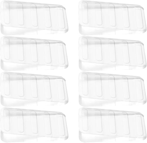 8 stuks White Deur Wedge, 3 x 5 cm, Small Deur Wedge, Multifunctionele Deur Wedge, Non-Slip met 4 Non-Slip Strips, ABS Wedges, Plastic, voor het nivelleren van Uneven Tafels, Ladenkast, Meubilair