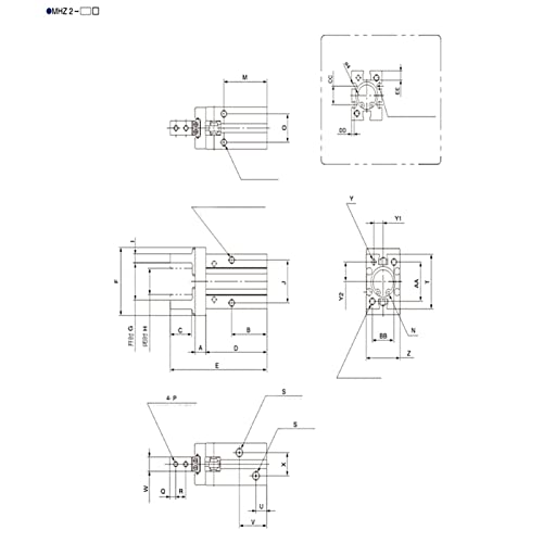 MHZ2 Steel Pneumatische Finger Cilinder Dubbele Acting Air Gripper Sealing Air Cilinder(MHZ2-16D) 5