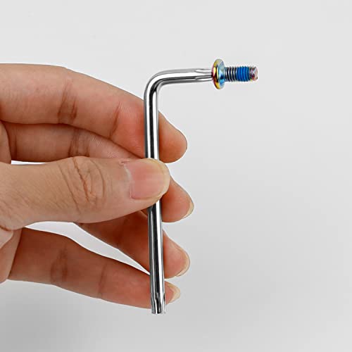 Remschijven Schroeven, Verpakking van 12 fietsschroeven set, M5 × 10 mm, Stoomschroeven met sleutel voor alle soorten fietsen, Mountainbikes 4