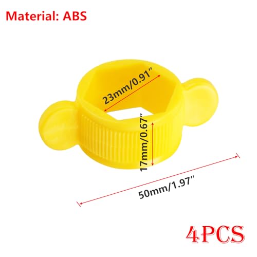 4 st 1/2 inch hex moersleutel, slang, hex moersleutel, afneembare moersleutel voor het vastzetten en losmaken van gevlochten slangen