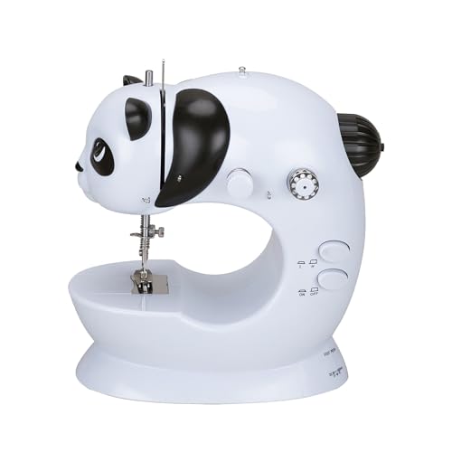 Compacte naaimachine, dual flow elektrische naaimachine met dubbele draad, 2 snelheden en CE-certificering voor beginners (25 x 20,5 x 11 cm)