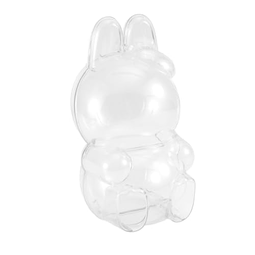 Poppen beschermhoes met ketting, duidelijke hoes voor zittende pluche poppen display geval pompoen stijl accessoires pluche speelgoed Transparante opslagzak voor verzamelaars