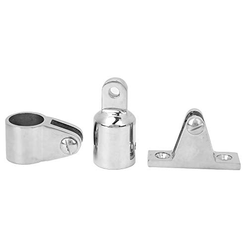16 Stuk Bimini Top Scharnier Rail Montage Boot 3-Arch Bimini Top Cover Cap Roestvrij Steel Boat Hardware Hardware Scharnier Montage Jaw Slider Bimini Top Eye Einde Kit 25mm/1in 4