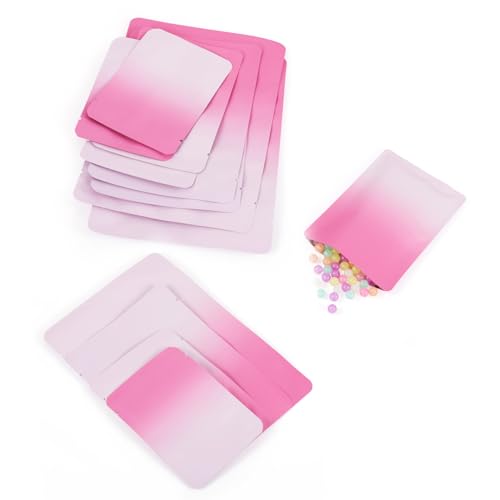 72 st. Heat Seal opslagtassen 4 stijlen Plastic sieraden set Vacuum Sealer zakken hersluitbare zakken voor bruiloft favors Ambachten kralen Monsters Verpakking, Hot Pink