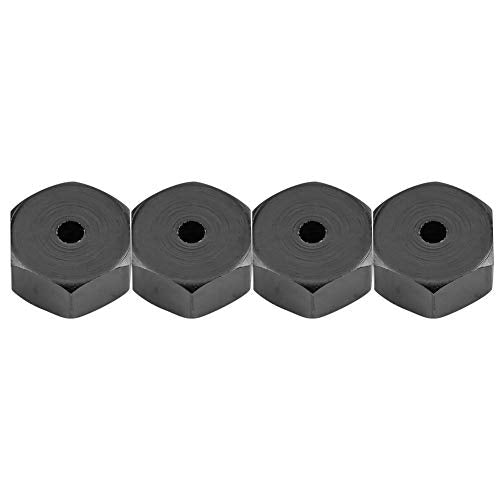 RC Car Hex Hub Adapter, 4Pc ̈1ck Aluminiumlegierung 6mm bis 12mm Wheel Hex Hub Adapter f ̈1r WPL 1634 RC Truck RC Ersatzteil Zubeh?r(Schwarz) 5