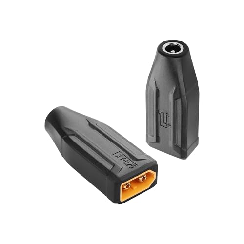 2 Pack XT60 naar DC5521 Adapter, XT60 Man naar DC 5.5mm X 2.1mm Vrouw, 12V DC, Zwart, Adapter