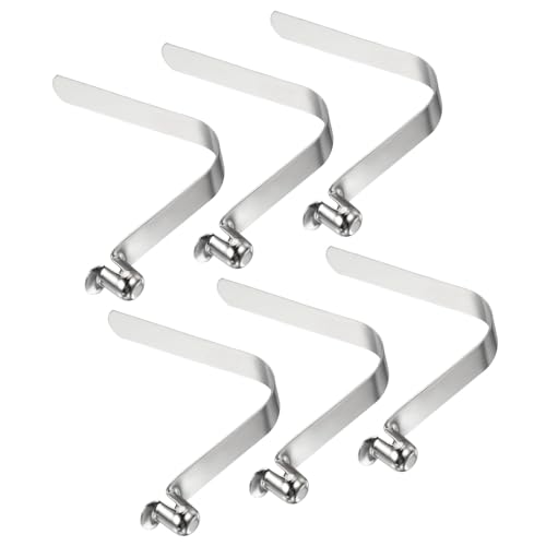 10 x 8 mm kanopeddelclip, 6 stuks verenclips voor V-vormige stalen tentstokken met enkele drukknop voor het sluiten van buizen en tentstokken voor kamperen