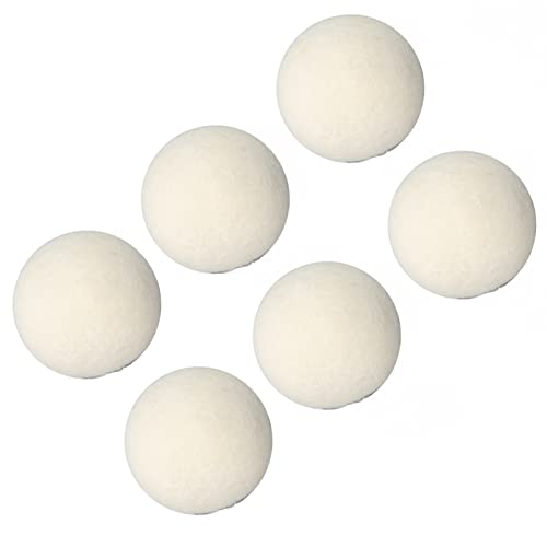 Drogen Bal, 6 st Wol drogen ballen Adsorb Onzuiverheden Verminder Static Eliminate Odor voor thuis (4 cm) 5
