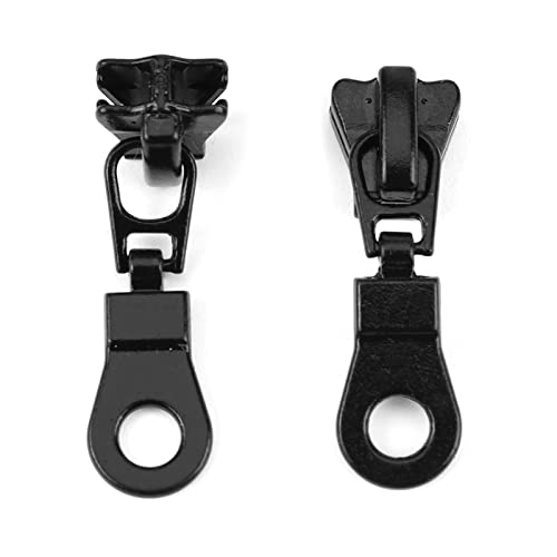 Zipper Head Grote Reparatie Fidyn Two Way 20 Stukken Metalen Legering Zipper Sliders Grootte #5 Expressies Zipper Reparatie Kit met Zipper (Zwart) (Zwart)