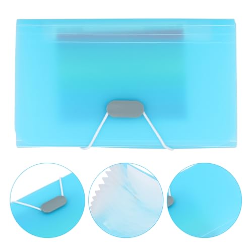 4st A6 Accordeon Ontvangst Organisator, 13 Pockets Mini uitbreiden File Organizers Bestandsmap met gekleurde labels Index,4 Kleuren Plastic Accordeon Map, Kaart Mappen Flash kaarthouder voor