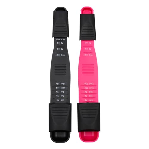 Zee Set van 2 maatlepels Verstelbare tweekoppige maatlepel met negen snelheden en meerdere trays voor massief poeder