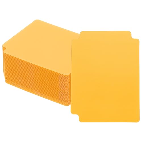 50st Trading Card Dividers Index Card Voetbal Card Sorter Opslag Boxen Organisator Lade Accessoires voor Sport Game Baseball Card Geel