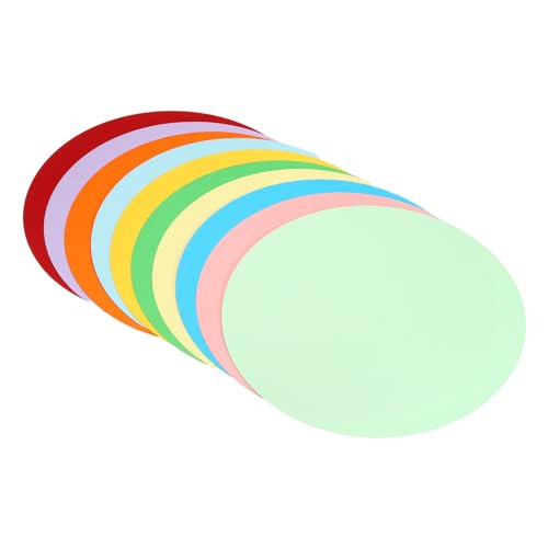 9,8 inch rond kartonpapier, 60 stuks 230 g/m2 dikke lege schijfcirkels plakjes voor doe-het-zelf ambachtelijke kunst tekeningen schrijven, 10 verschillende kleuren