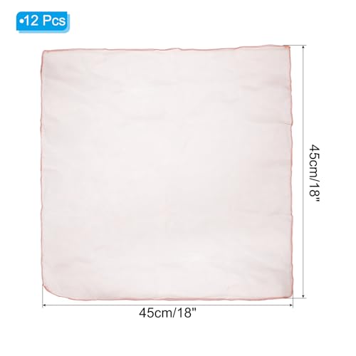 Danssjaals, 12 stuks vierkant jongleren sjaals 45 bij 45 cm voor het spelen, Magic Music, Activiteit, jongleren, Dressing, Coral Pink