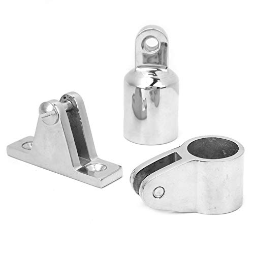 16 Stuk Bimini Top Scharnier Rail Montage Boot 3-Arch Bimini Top Cover Cap Roestvrij Steel Boat Hardware Hardware Scharnier Montage Jaw Slider Bimini Top Eye Einde Kit 25mm/1in 3