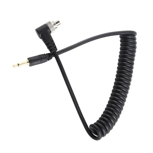 Flash Synchroniseren Cord 2.5mm naar mannelijke Flash Pc Synchroniseren Kabel Cord met schroef slot Uitgebreide Coiled Wire