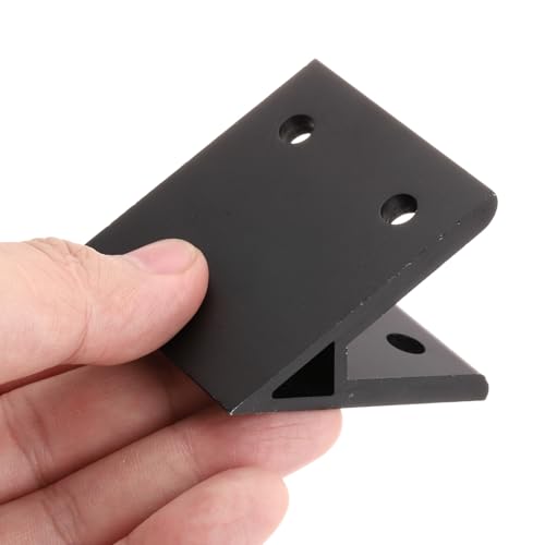 45 graden Hoekhaakjes, 2 Pack, 5,3 x 3,8 cm, Aluminium Extrusieprofiel Accessoires, Hoekhaakconnectoren voor 3060 serie (zwart) 3