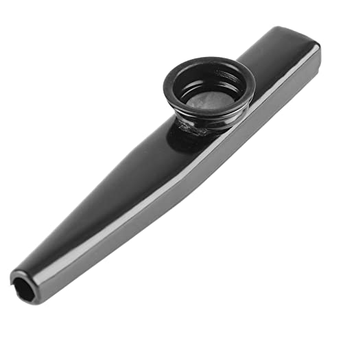 Metal Kazoo, Lichtgewicht Portable Kazoo Guitar Partner Fluit Musical Instrument (Zwart)