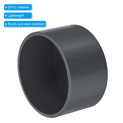 75mm UPVC Pipe End Cap passen, 3 Pack Meubilair Plug Koppelen Socket voor DIY, Garden, Grey 4