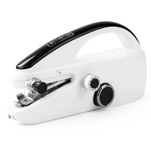 Handnaaimachine, draagbare Mini elektrische naaimachine met naaiaccessoires voor beginners, gemakkelijk te bedienen en snel naaien, Geschikt voor doe-het-zelf kleding, cutains, Home Travel 4