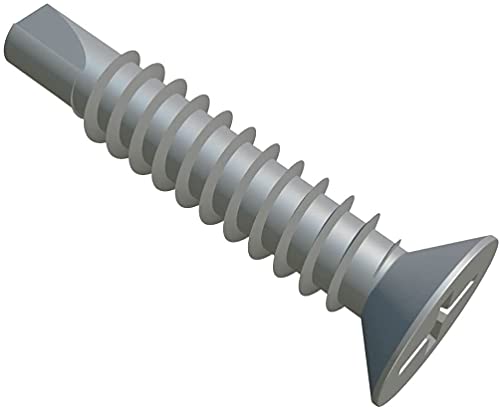 metaalschroeven Zelftappende Phillips Countersunk Flat Head Selfboring (Pack of 10) Gegalvaniseerd voor metalen platen/Skylight Montage DIN7504 P (3.9mm x 13mm) 3