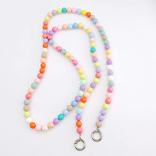 Universele mobiele telefoonketting met kleurrijke acrylkralen, gsm-snoer, hanger, polsbandje, ketting, mobiele telefoon, lanyardketting, mobiele telefoonketting, mobiele telefoonketting 4