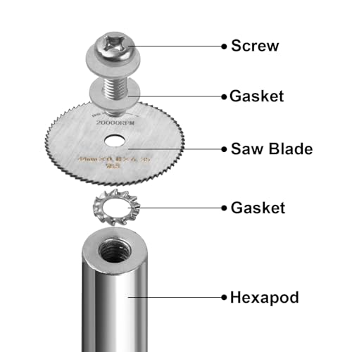 Circular Saw Blades Set, HSS Circular Saw Blades, PVC Sanitair Binnensnijder, 6,35mm (1/4") Hex Shank, 4 stuks zaagbladen (32mm x 2 + 24mm x 2), rondzaagstaalbladen voor hout 3