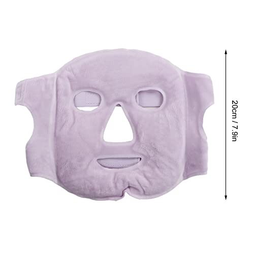 Gezicht Masker Slapen Warm Koude Compress Gel Kralen Gezicht Hoes Zachte Zwelling Stress Relief Heat Ice Pack Gezichtshoes (Paars)