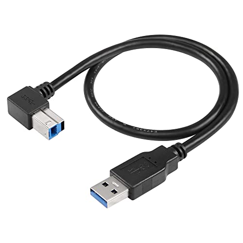 USB 3.0 Printerkabel, 90 graden, USB 3.0 Type A Plug naar Type B Plug, High Speed Printer Kabel voor harde schijf, printer, scanner, USB-hub, monitor en meer (UP)